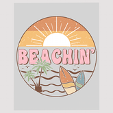 Beachin' Surfboard and Palm Tree DTF Transfer